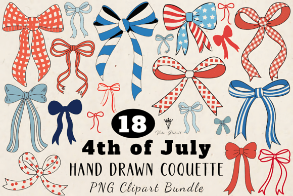 4th of July Coquette Hand Drawn Bundle Guide