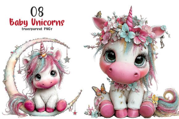 Baby Unicorns Sublimation Clipart: A Practical Resource for Creative Professionals