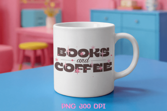 Books and Coffee PNG Sublimation: A Cozy Creative Combo