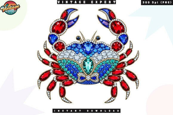 Elevating Digital Design: Understanding the Sea Life Crab Shiny Rhinestone PNG