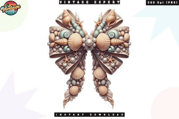 Evaluating the Nautical Ribbon Beach Shell Bow PNG for Coastal Design Projects