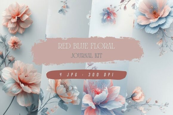 Evaluating the Red Blue Floral Journal Kit and Wallpaper