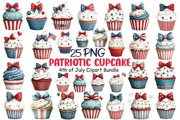 Patriotic Cupcake 4th of July Clipart: Creative Ways to Use Festive Designs
