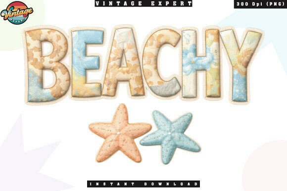 Retro Summer Beach Patchwork PNG Design Guide