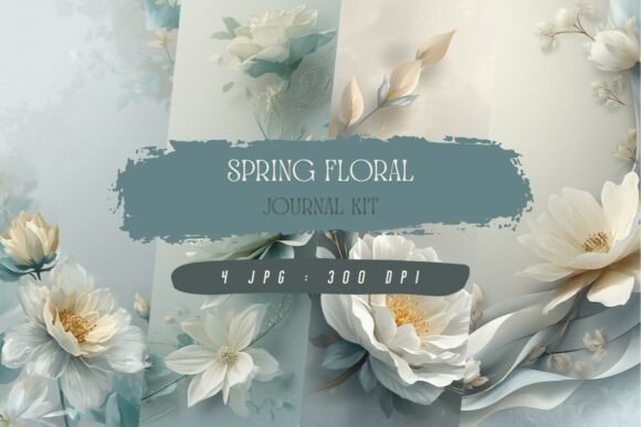 Spring Floral Journal Kit & Wallpaper Assets