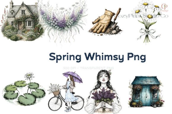 Spring Whimsy PNG: Digital Assets for Creative Projects