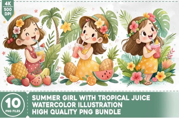 Summer Girl with Tropical Juice: Strategic Asset Integration for Commercial Creative Projects