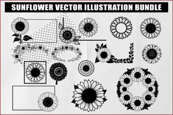 Sunflower SVG Bundle Clipart Set for Creative Projects