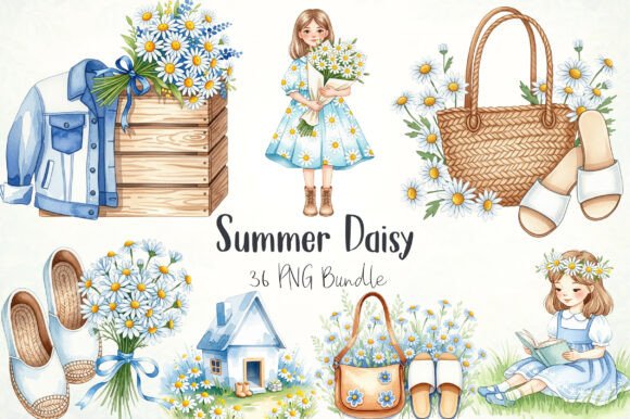 Watercolor Summer Daisy Clipart Collection: A Technical and Creative Guide for Digital Design