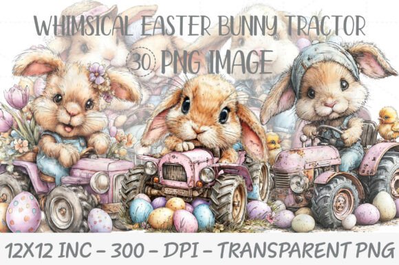 Whimsical Easter Bunny Tractor Clipart Guide
